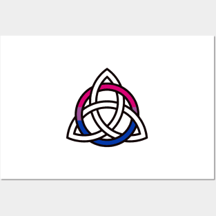 Bisexual Pride Encircled Triquetra Posters and Art